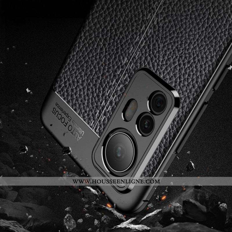 Coque  Xiaomi 12 / 12X Effet Cuir Litchi Double Line