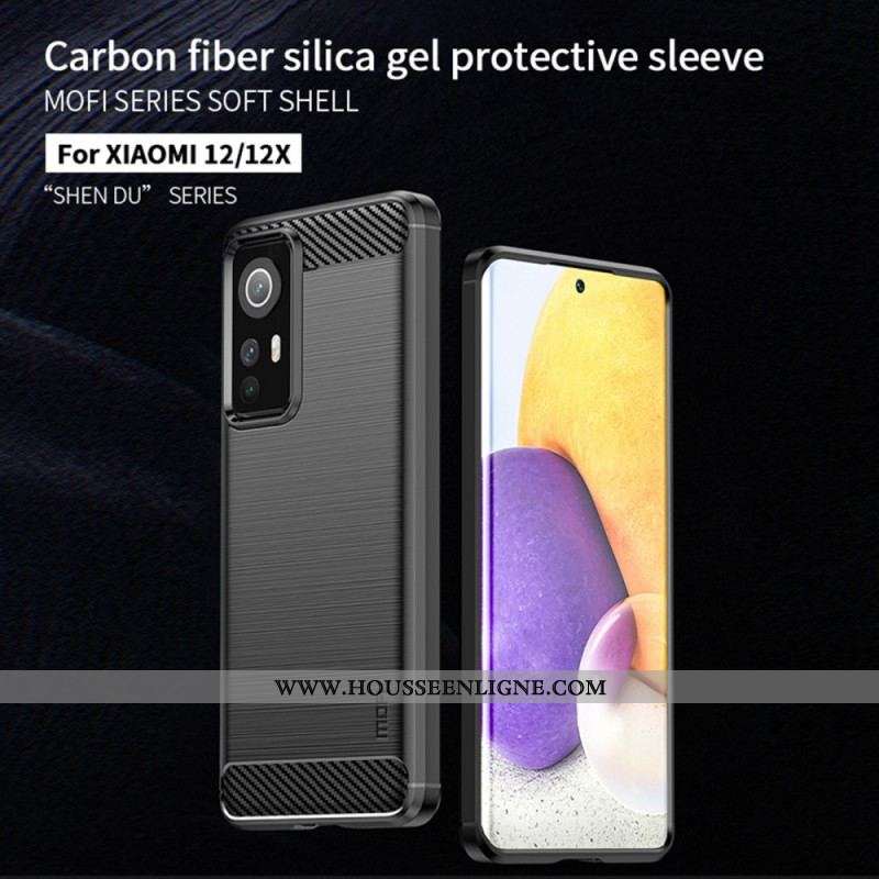 Coque  Xiaomi 12 / 12X  Fibre Carbone Brossée MOFI