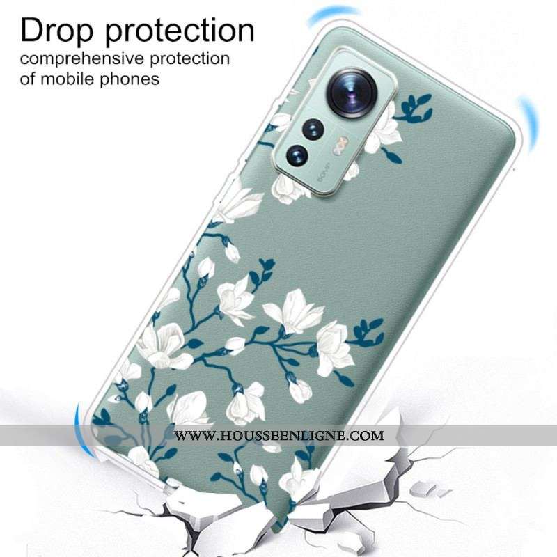 Coque  Xiaomi 12 / 12X  Fleurs Blanches