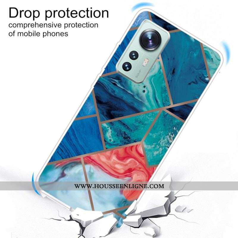 Coque  Xiaomi 12 / 12X  Marbre Géométrique Décliné