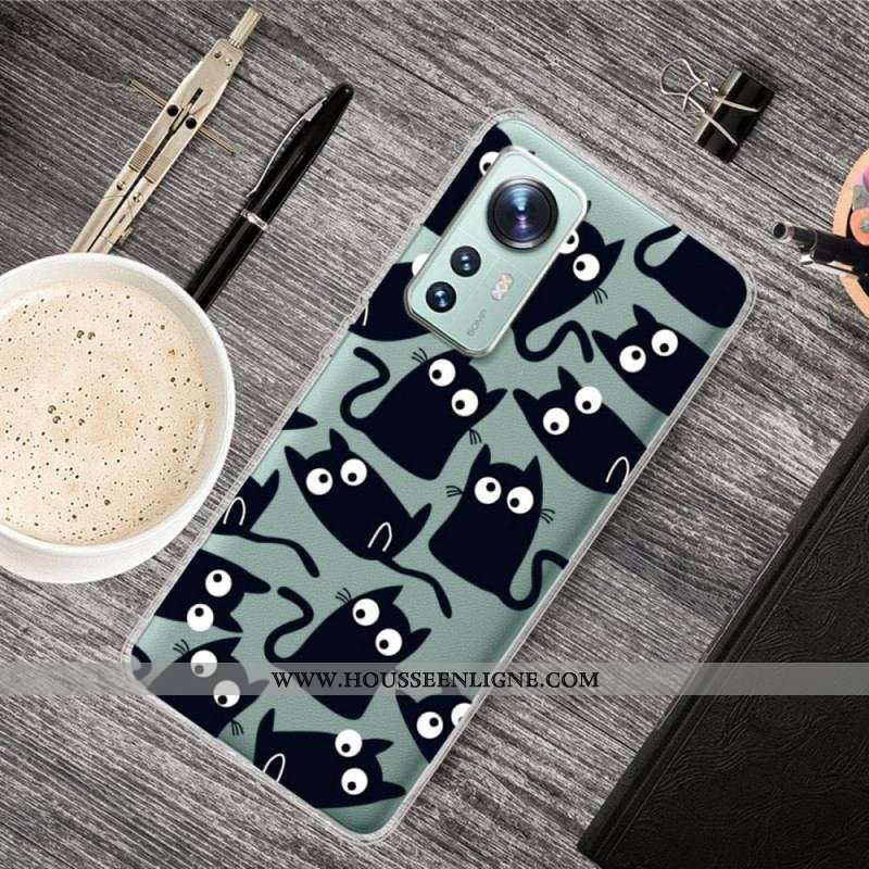 Coque  Xiaomi 12 / 12X  Multiples Chats Noirs