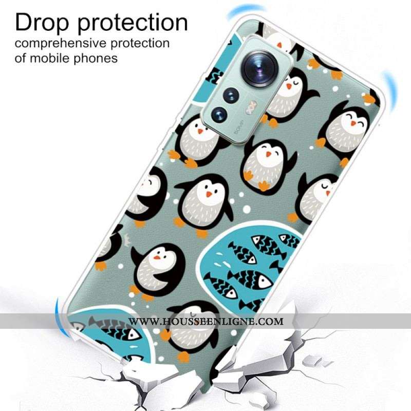 Coque  Xiaomi 12 / 12X  Pingouins et Poissons