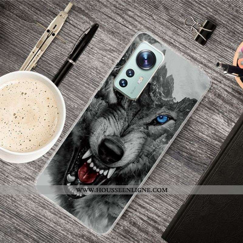 Coque  Xiaomi 12 / 12X  Silicone Loup Sauvage