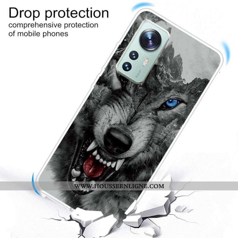 Coque  Xiaomi 12 / 12X  Silicone Loup Sauvage