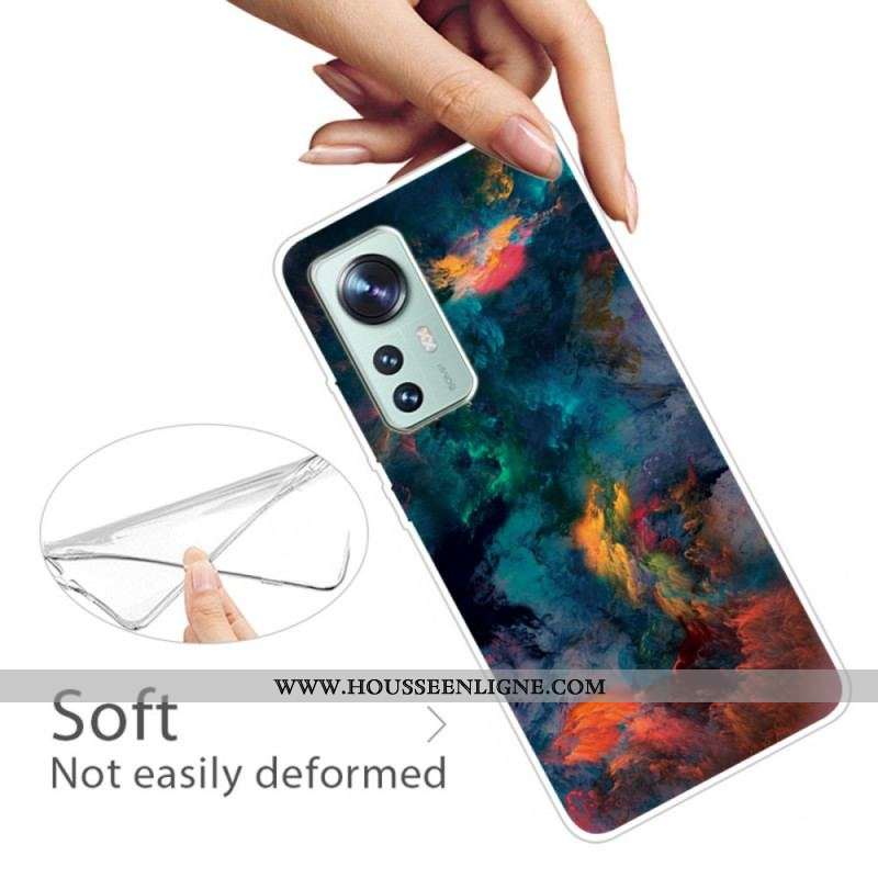 Coque  Xiaomi 12 / 12X  Silicone Nuage Coloré