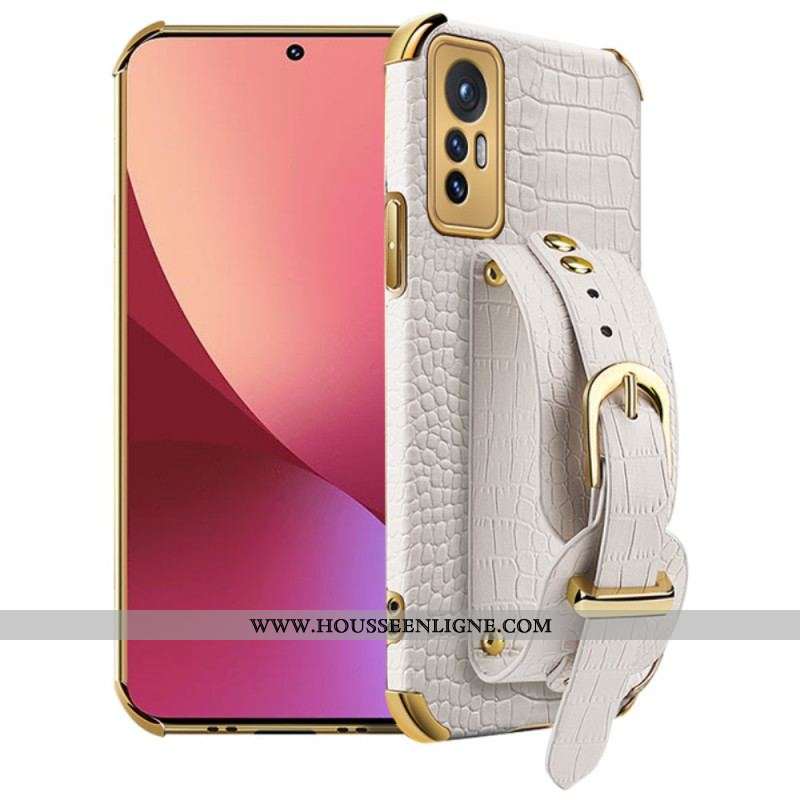 Coque  Xiaomi 12 / 12X Style Crocodile avec Sangle Support