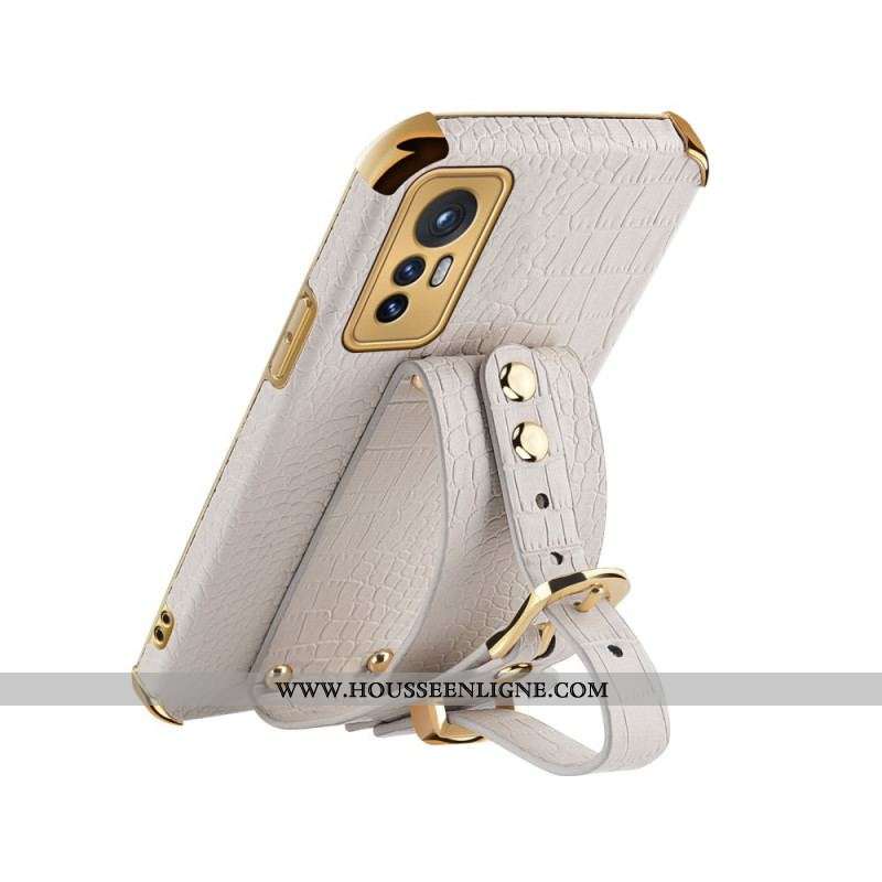 Coque  Xiaomi 12 / 12X Style Crocodile avec Sangle Support