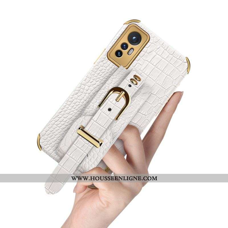 Coque  Xiaomi 12 / 12X Style Crocodile avec Sangle Support