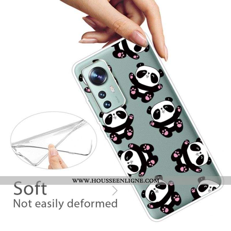 Coque  Xiaomi 12 / 12X  Top Pandas Fun