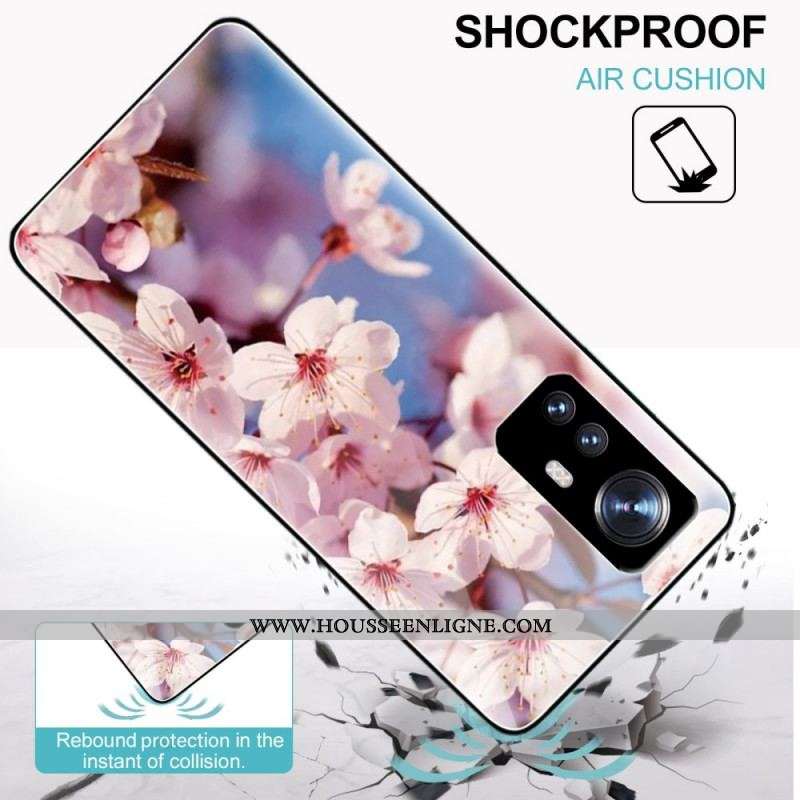 Coque  Xiaomi 12 / 12X  Verre Trempé Fleurs Réalistes