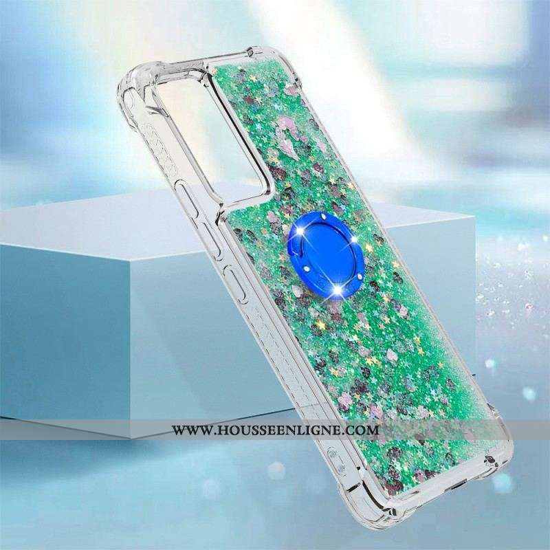 Coque Xiaomi 12 Lite Paillettes Colorées Anneau-Support