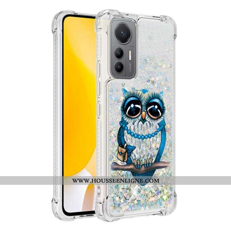 Coque Xiaomi 12 Lite Paillettes Miss Hibou