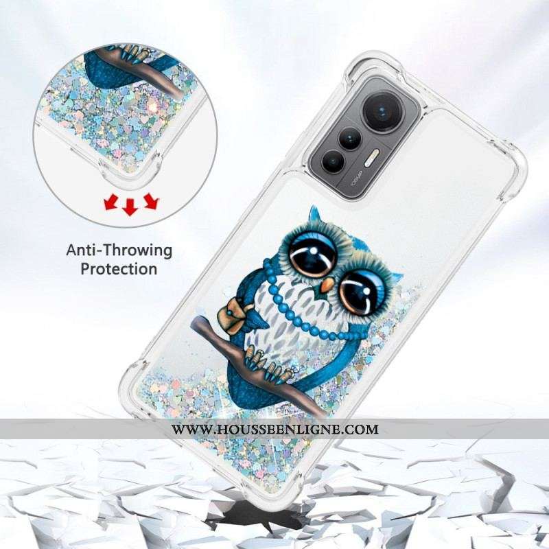 Coque Xiaomi 12 Lite Paillettes Miss Hibou