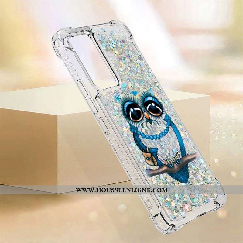 Coque Xiaomi 12 Lite Paillettes Miss Hibou