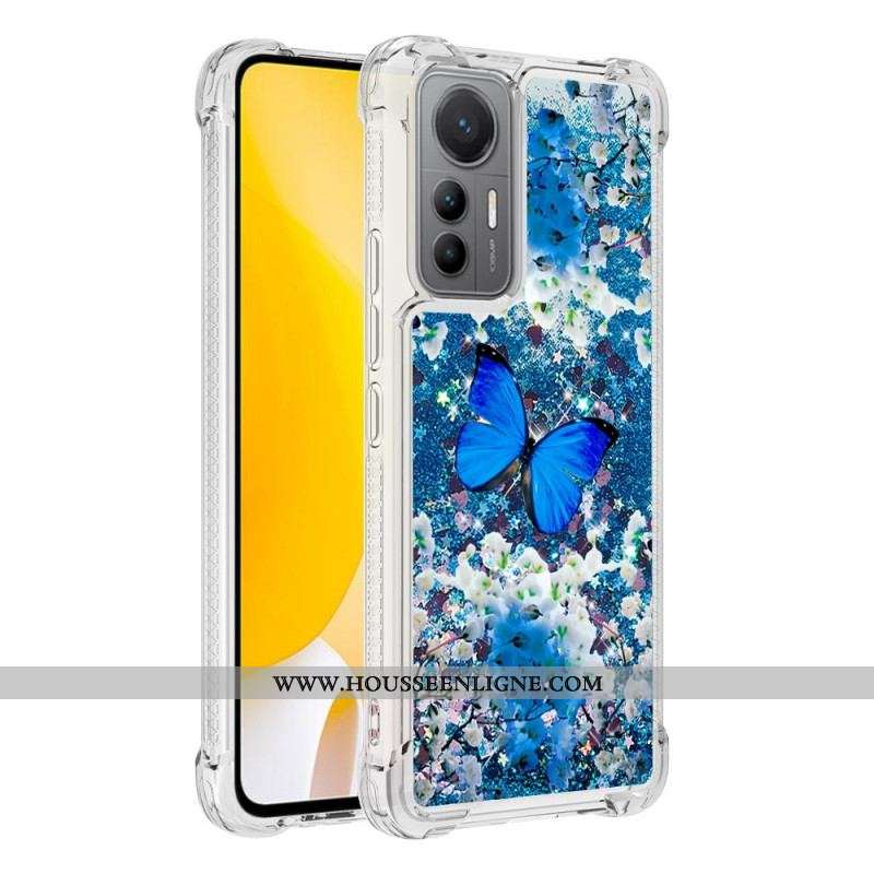 Coque Xiaomi 12 Lite Paillettes Papillons