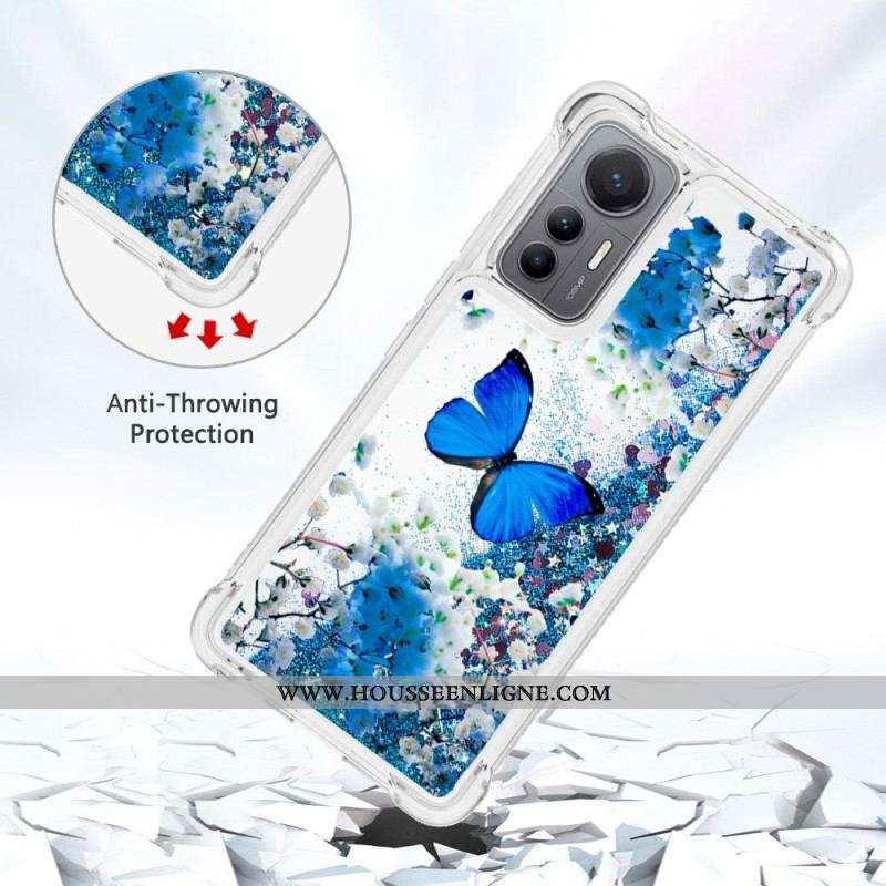 Coque Xiaomi 12 Lite Paillettes Papillons