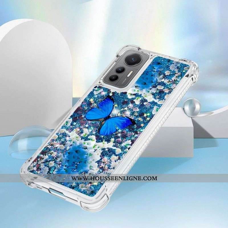 Coque Xiaomi 12 Lite Paillettes Papillons