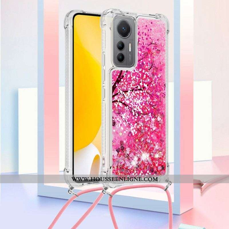 Coque Xiaomi 12 Lite à Cordon Paillettes Arbre