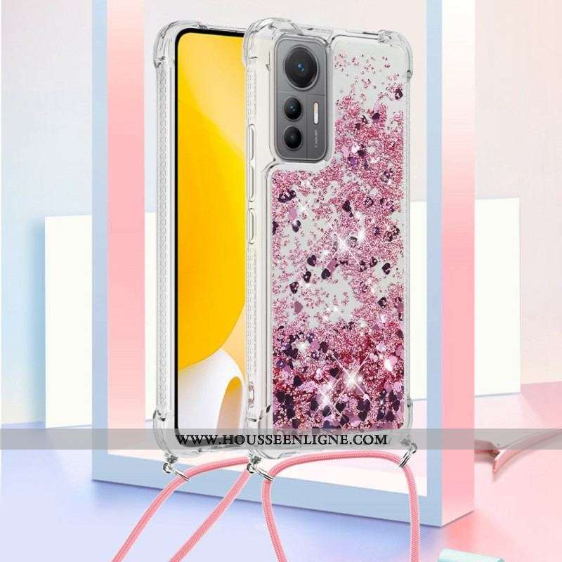 Coque Xiaomi 12 Lite à Cordon Paillettes Design