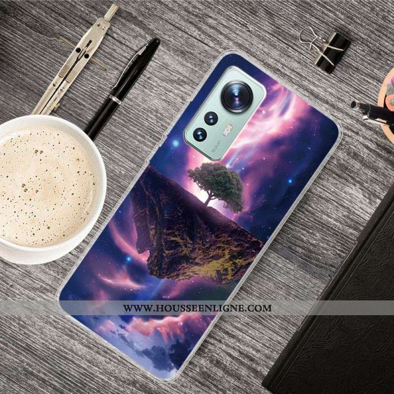 Coque Xiaomi 12 Pro Silicone Arbre Resplendissant