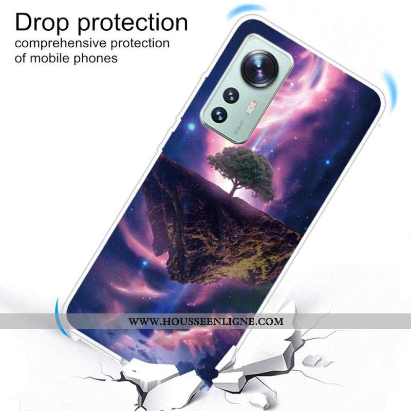 Coque Xiaomi 12 Pro Silicone Arbre Resplendissant