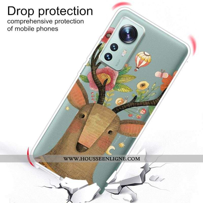 Coque Xiaomi 12 Pro Silicone Cerf Tribal