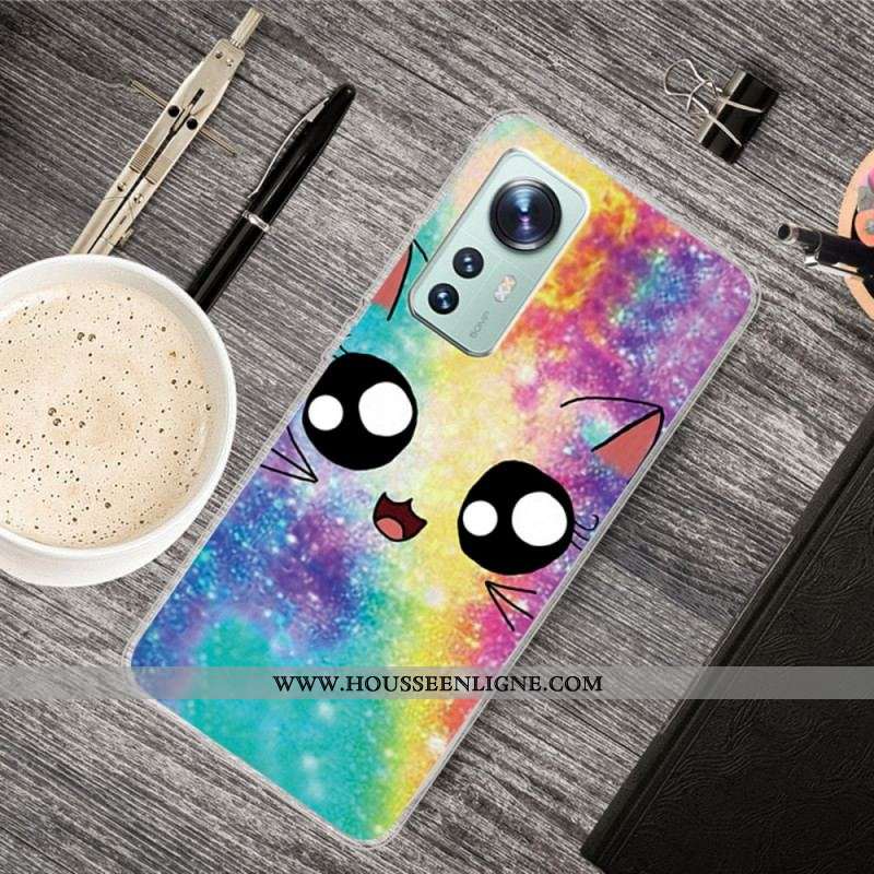 Coque Xiaomi 12 Pro Silicone Chat Déco