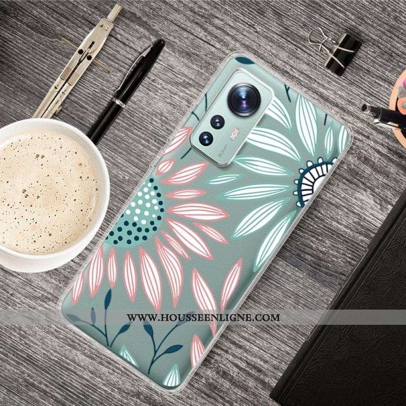 Coque Xiaomi 12 Pro Silicone Fleur