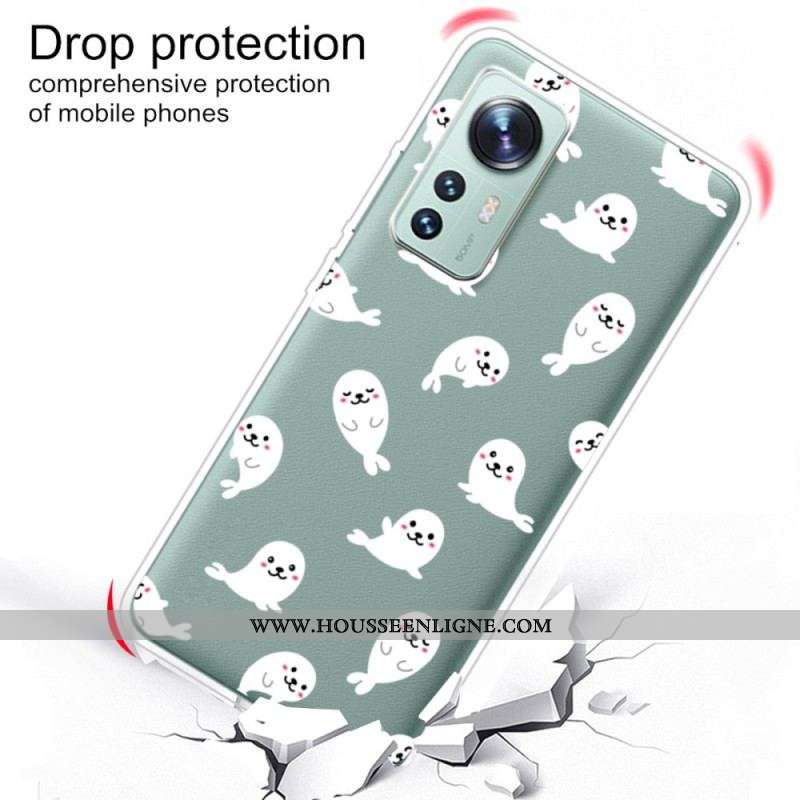 Coque Xiaomi 12 Pro Silicone Loups des Mers