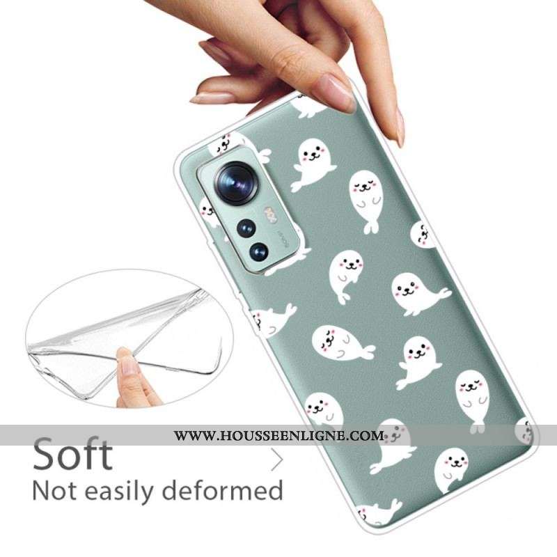 Coque Xiaomi 12 Pro Silicone Loups des Mers