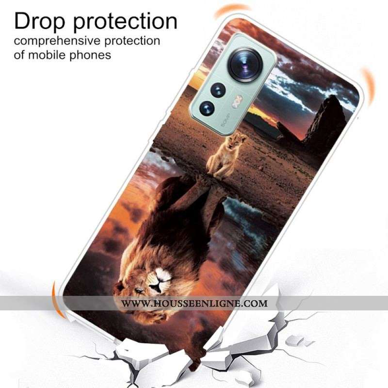 Coque Xiaomi 12 Pro Silicone Rêve de Lionceau