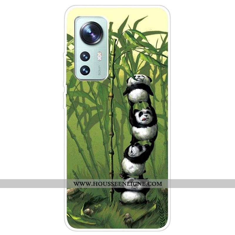 Coque Xiaomi 12 Pro Silicone Tas de Pandas