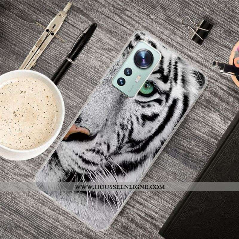 Coque Xiaomi 12 Pro Tigre Blanc