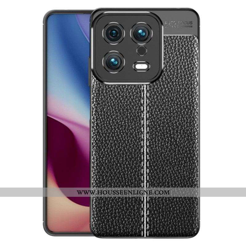 Coque Xiaomi 13 Effet Cuir Litchi Double Line