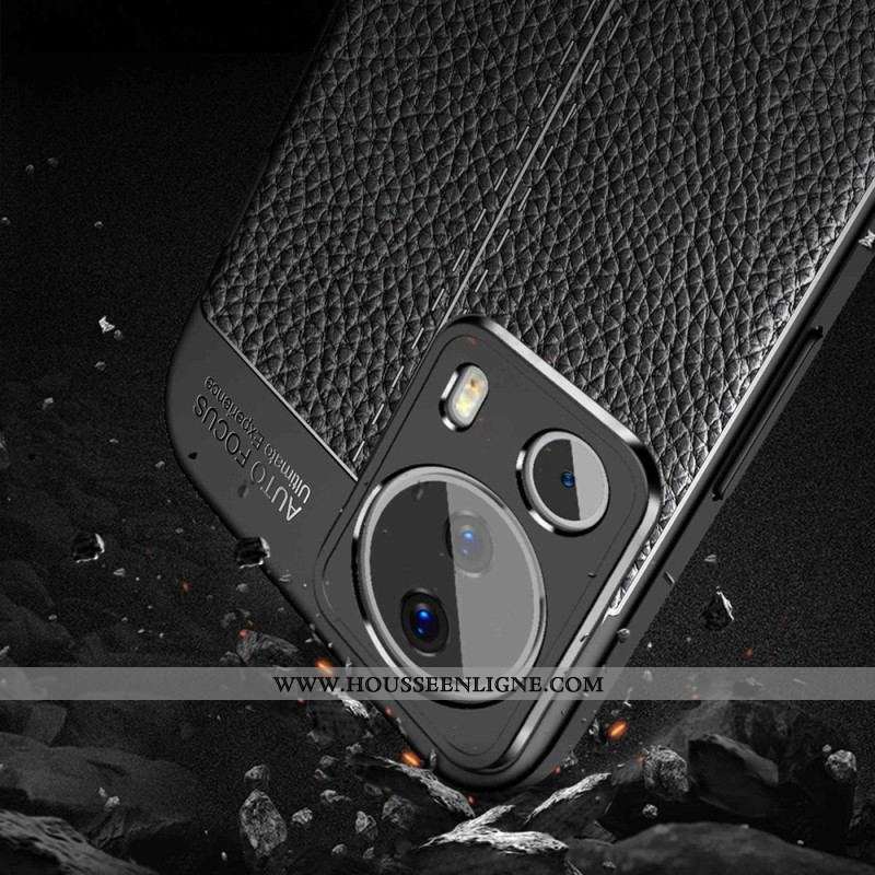 Coque Xiaomi 13 Lite Effet Cuir Litchi Double Line