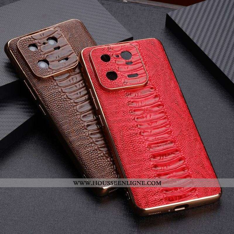 Coque Xiaomi 13 Pro Cuir Véritable Style Crocodile