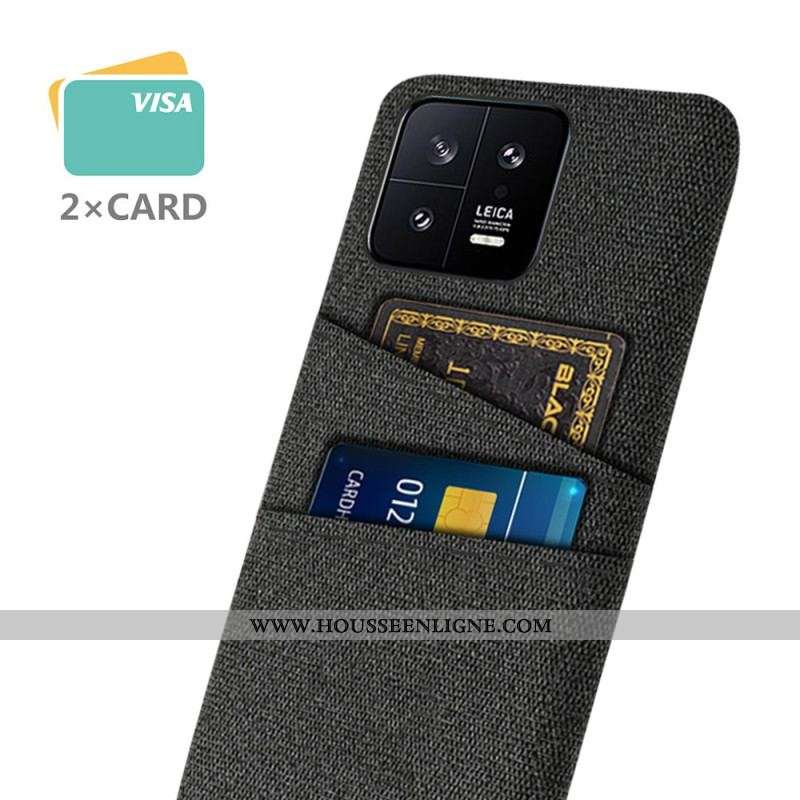 Coque Xiaomi 13 Tissu Porte-Cartes