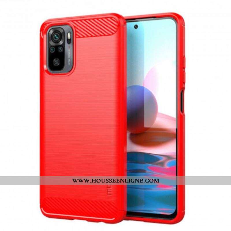 Coque Xiaomi Redmi Note 10/10S/Poco M5s Fibre Carbone Brossée Mofi