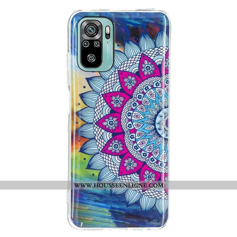 Coque Xiaomi Redmi Note 10/10S/Poco M5s Mandala Coloré Fluorescente