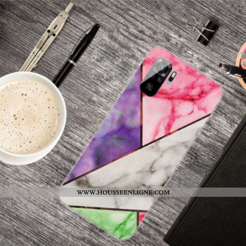 Coque Xiaomi Redmi Note 10/10S/Poco M5s Marbre Géométrie Intense