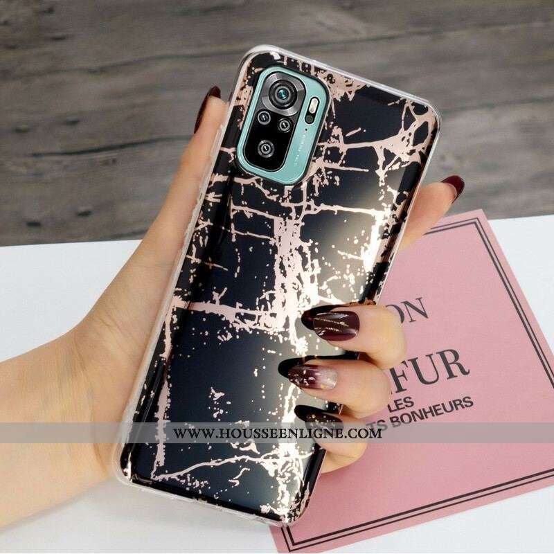 Coque Xiaomi Redmi Note 10/10S/Poco M5s Marbre Géométrie