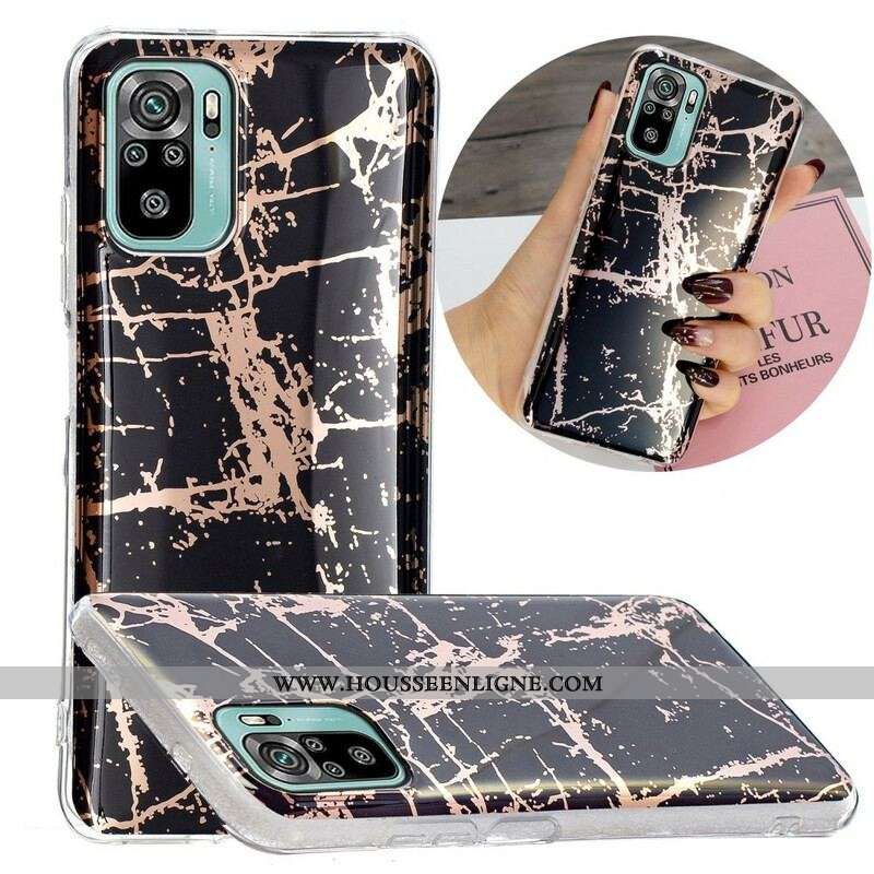 Coque Xiaomi Redmi Note 10/10S/Poco M5s Marbre Géométrie