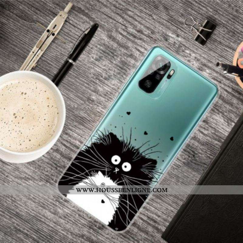 Coque Xiaomi Redmi Note 10/10S/Poco M5s Regarde les Chats