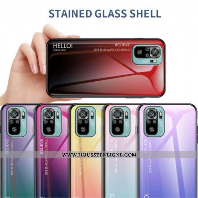 Coque Xiaomi Redmi Note 10/10S/Poco M5s Verre Trempé Hello