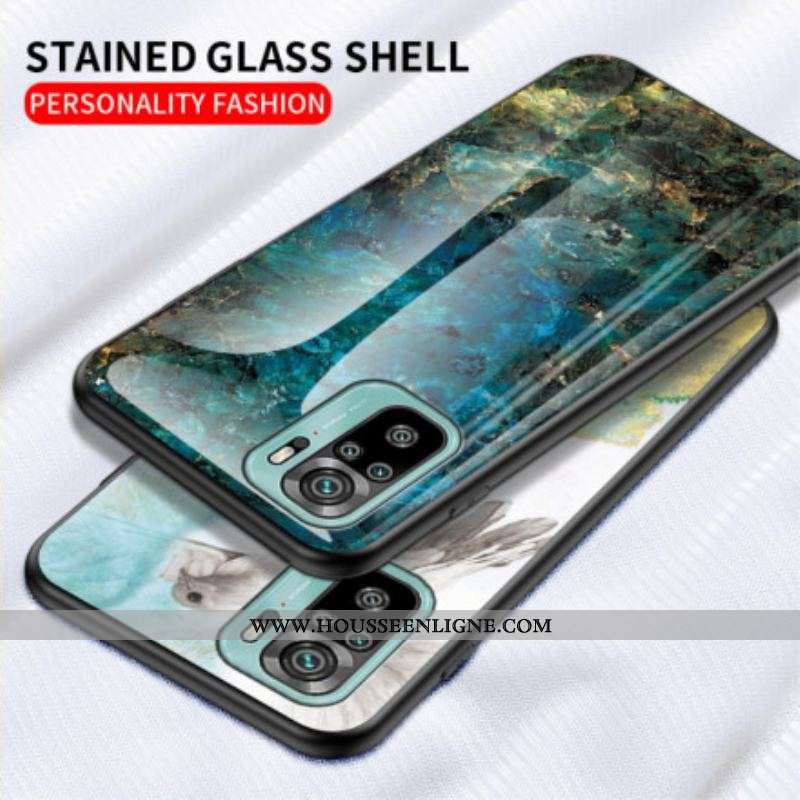 Coque Xiaomi Redmi Note 10/10S/Poco M5s Verre Trempé Marble Colors