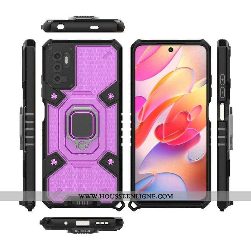 Coque Xiaomi Redmi Note 10 5G / Poco M3 Pro 5G Nid d'Abeille avec Anneau