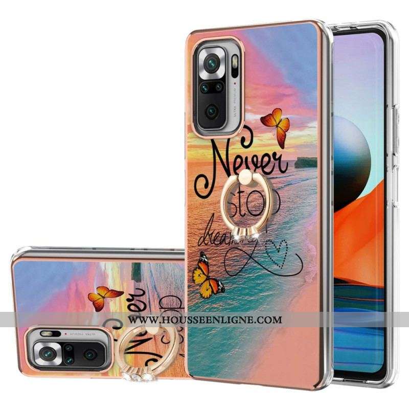 Coque Xiaomi Redmi Note 10 Pro Anneau-Support Never Stop Dreaming