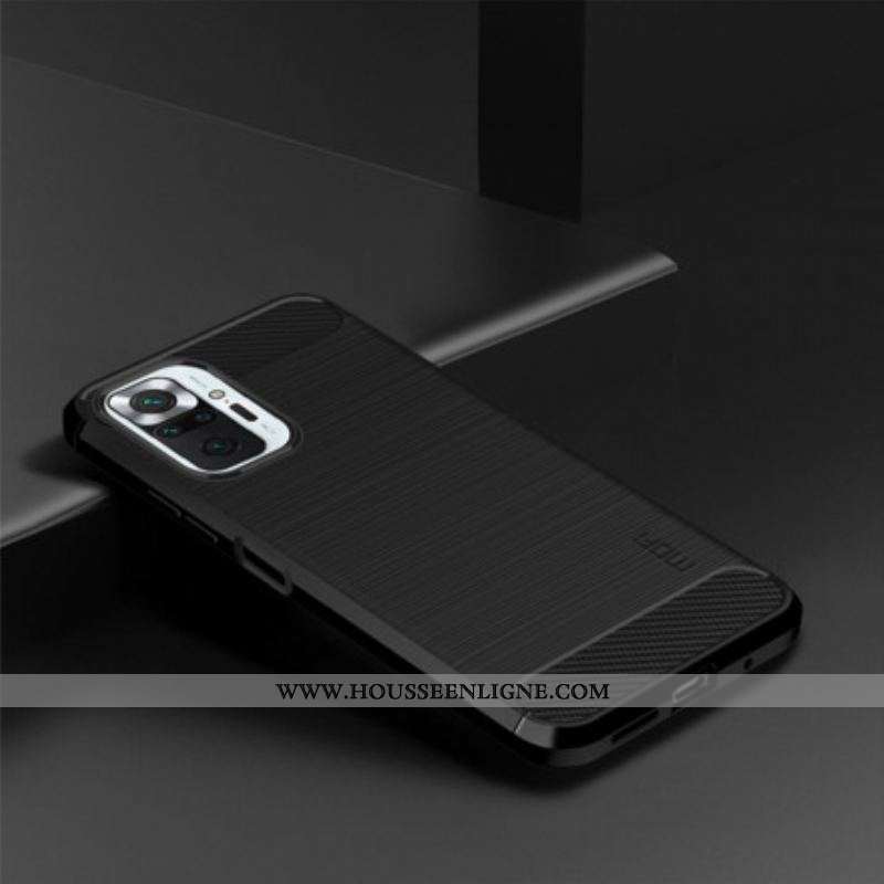 Coque Xiaomi Redmi Note 10 Pro Fibre Carbone Brossée Mofi