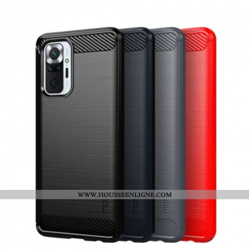 Coque Xiaomi Redmi Note 10 Pro Fibre Carbone Brossée Mofi