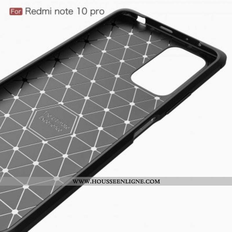 Coque Xiaomi Redmi Note 10 Pro Fibre Carbone Brossée